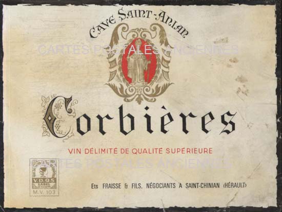 Cartes postales anciennes > CARTES POSTALES > carte postale ancienne > cartes-postales-ancienne.com Etiquette vin