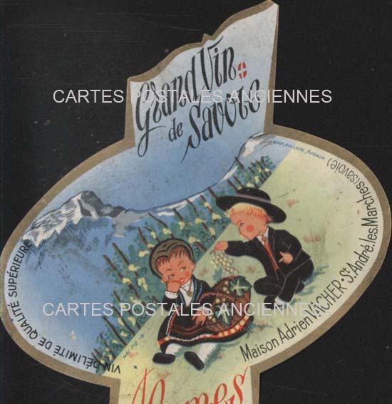 Cartes postales anciennes > CARTES POSTALES > carte postale ancienne > cartes-postales-ancienne.com Etiquette vin