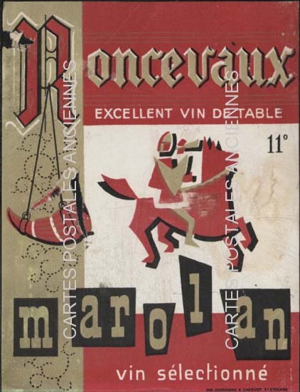 Cartes postales anciennes > CARTES POSTALES > carte postale ancienne > cartes-postales-ancienne.com Etiquette vin