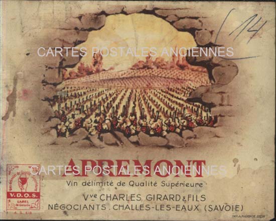 Cartes postales anciennes > CARTES POSTALES > carte postale ancienne > cartes-postales-ancienne.com Etiquette vin