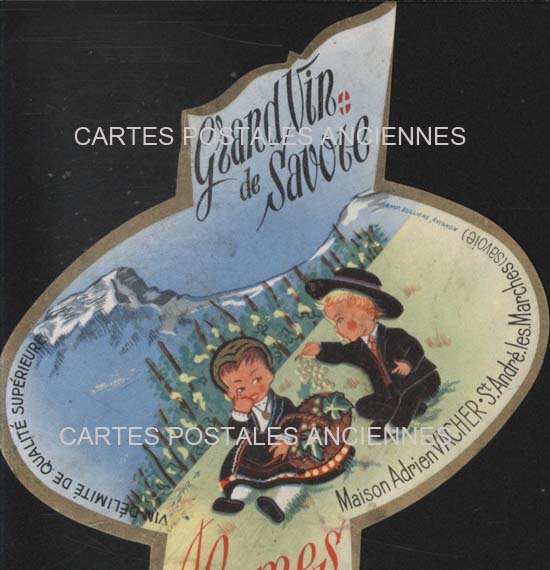 Cartes postales anciennes > CARTES POSTALES > carte postale ancienne > cartes-postales-ancienne.com Etiquette vin