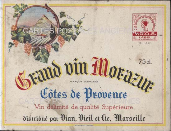 Cartes postales anciennes > CARTES POSTALES > carte postale ancienne > cartes-postales-ancienne.com Etiquette vin