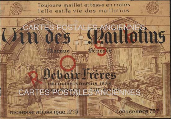 Cartes postales anciennes > CARTES POSTALES > carte postale ancienne > cartes-postales-ancienne.com Etiquette vin