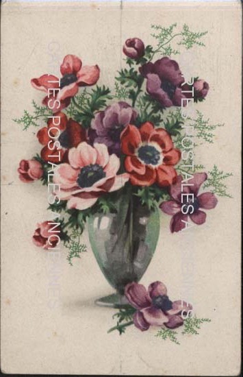 Cartes postales anciennes > CARTES POSTALES > carte postale ancienne > cartes-postales-ancienne.com Fleurs avec vase