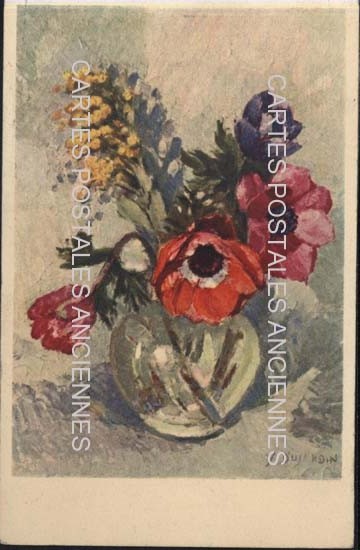 Cartes postales anciennes > CARTES POSTALES > carte postale ancienne > cartes-postales-ancienne.com Fleurs avec vase