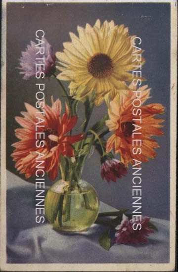 Cartes postales anciennes > CARTES POSTALES > carte postale ancienne > cartes-postales-ancienne.com Fleurs avec vase