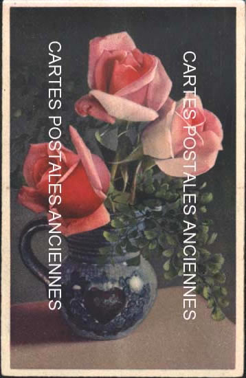 Cartes postales anciennes > CARTES POSTALES > carte postale ancienne > cartes-postales-ancienne.com Fleurs avec vase