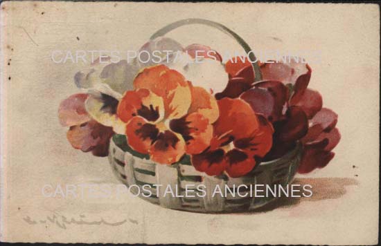 Cartes postales anciennes > CARTES POSTALES > carte postale ancienne > cartes-postales-ancienne.com Fleurs avec vase