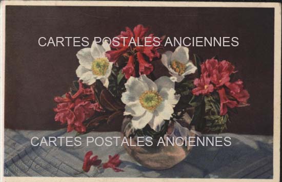 Cartes postales anciennes > CARTES POSTALES > carte postale ancienne > cartes-postales-ancienne.com Fleurs avec vase