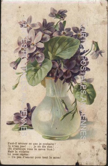Cartes postales anciennes > CARTES POSTALES > carte postale ancienne > cartes-postales-ancienne.com Fleurs avec vase