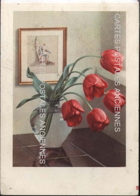 Cartes postales anciennes > CARTES POSTALES > carte postale ancienne > cartes-postales-ancienne.com Fleurs avec vase