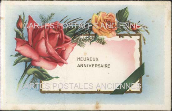 Cartes postales anciennes > CARTES POSTALES > carte postale ancienne > cartes-postales-ancienne.com Anniversaire