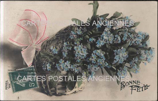 Cartes postales anciennes > CARTES POSTALES > carte postale ancienne > cartes-postales-ancienne.com Fleurs avec vase
