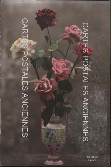 Cartes postales anciennes > CARTES POSTALES > carte postale ancienne > cartes-postales-ancienne.com Fleurs avec vase