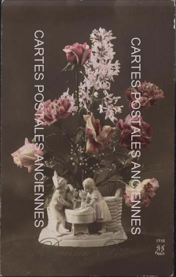 Cartes postales anciennes > CARTES POSTALES > carte postale ancienne > cartes-postales-ancienne.com Fleurs avec vase