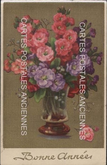 Cartes postales anciennes > CARTES POSTALES > carte postale ancienne > cartes-postales-ancienne.com Fleurs avec vase