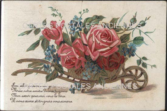 Cartes postales anciennes > CARTES POSTALES > carte postale ancienne > cartes-postales-ancienne.com Fleurs avec vase