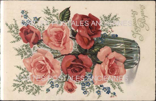Cartes postales anciennes > CARTES POSTALES > carte postale ancienne > cartes-postales-ancienne.com Fleurs avec vase