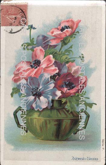 Cartes postales anciennes > CARTES POSTALES > carte postale ancienne > cartes-postales-ancienne.com Fleurs avec vase