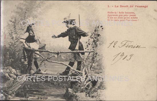 Cartes postales anciennes > CARTES POSTALES > carte postale ancienne > cartes-postales-ancienne.com Divers Le droit de passage