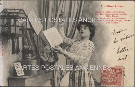 Cartes postales anciennes > CARTES POSTALES > carte postale ancienne > cartes-postales-ancienne.com Prenom Mimi pinson