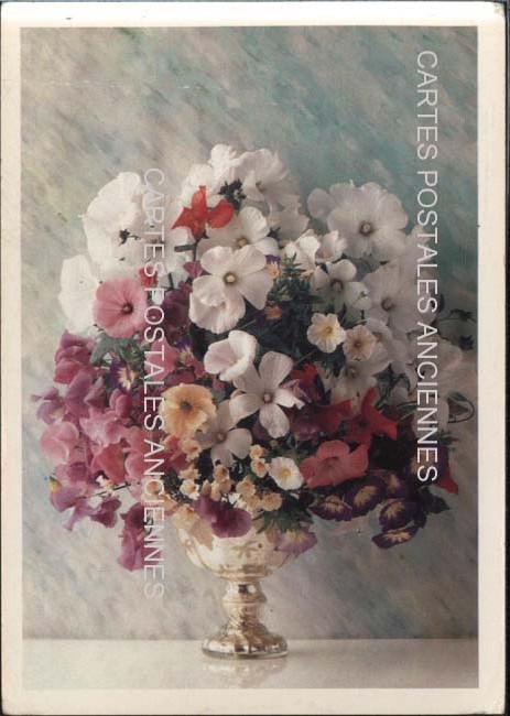 Cartes postales anciennes > CARTES POSTALES > carte postale ancienne > cartes-postales-ancienne.com Fleurs avec vase