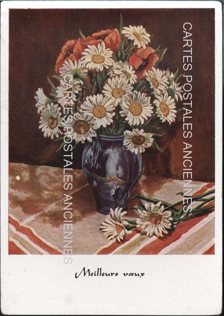 Cartes postales anciennes > CARTES POSTALES > carte postale ancienne > cartes-postales-ancienne.com Fleurs avec vase