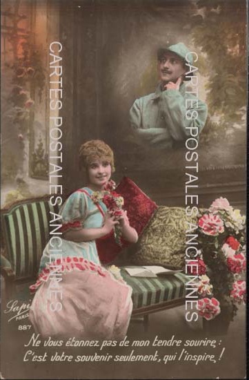 Cartes postales anciennes > CARTES POSTALES > carte postale ancienne > cartes-postales-ancienne.com Militaire Fantaisie
