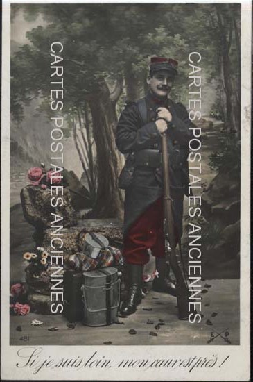 Cartes postales anciennes > CARTES POSTALES > carte postale ancienne > cartes-postales-ancienne.com Militaire Fantaisie