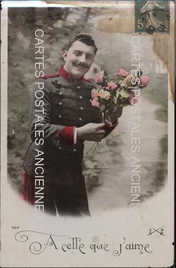 Cartes postales anciennes > CARTES POSTALES > carte postale ancienne > cartes-postales-ancienne.com Militaire Fantaisie