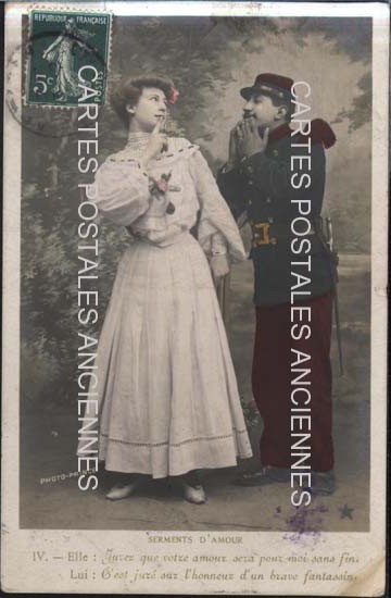 Cartes postales anciennes > CARTES POSTALES > carte postale ancienne > cartes-postales-ancienne.com Militaire Fantaisie