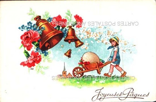 Cartes postales anciennes > CARTES POSTALES > carte postale ancienne > cartes-postales-ancienne.com Paques Joyeuses paques
