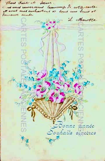 Cartes postales anciennes > CARTES POSTALES > carte postale ancienne > cartes-postales-ancienne.com Fleurs avec vase