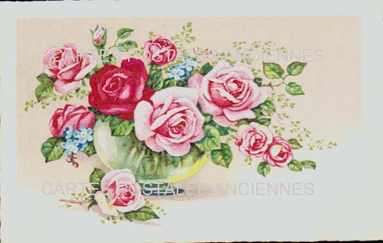 Cartes postales anciennes > CARTES POSTALES > carte postale ancienne > cartes-postales-ancienne.com Fleurs avec vase