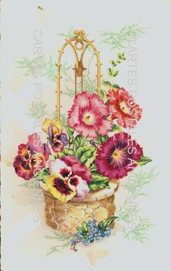 Cartes postales anciennes > CARTES POSTALES > carte postale ancienne > cartes-postales-ancienne.com Fleurs avec vase