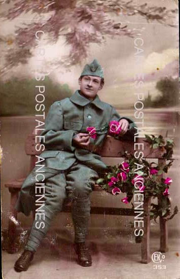 Cartes postales anciennes > CARTES POSTALES > carte postale ancienne > cartes-postales-ancienne.com Militaire Fantaisie