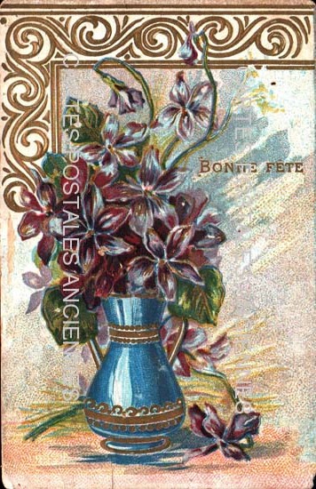 Cartes postales anciennes > CARTES POSTALES > carte postale ancienne > cartes-postales-ancienne.com Fleurs avec vase