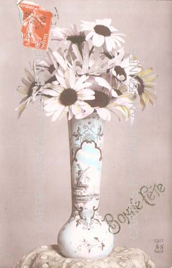Cartes postales anciennes > CARTES POSTALES > carte postale ancienne > cartes-postales-ancienne.com Fleurs avec vase