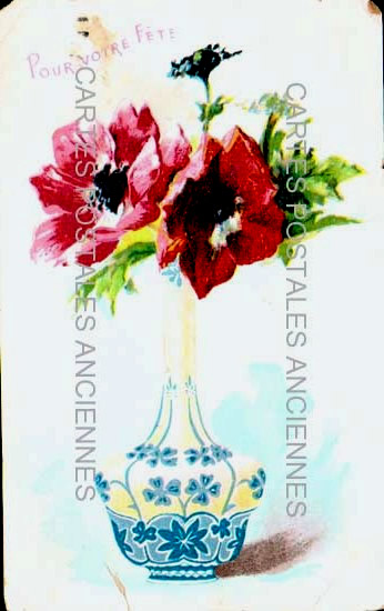 Cartes postales anciennes > CARTES POSTALES > carte postale ancienne > cartes-postales-ancienne.com Fleurs avec vase