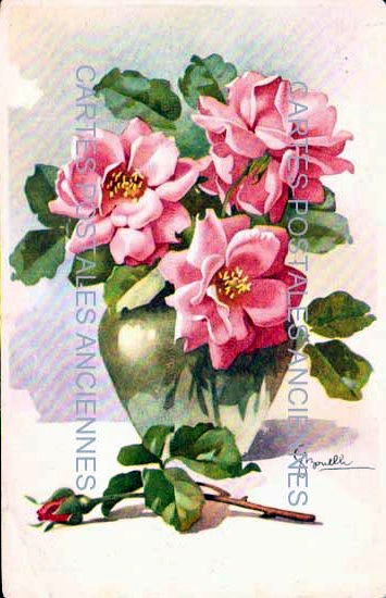 Cartes postales anciennes > CARTES POSTALES > carte postale ancienne > cartes-postales-ancienne.com Fleurs avec vase