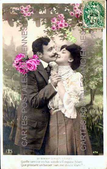 Cartes postales anciennes > CARTES POSTALES > carte postale ancienne > cartes-postales-ancienne.com Theme personnages couple
