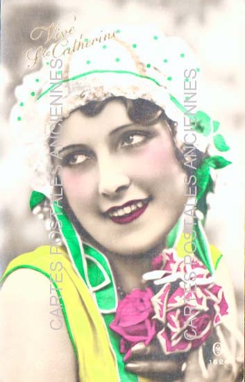 Cartes postales anciennes > CARTES POSTALES > carte postale ancienne > cartes-postales-ancienne.com Fantaisie prenom Sainte catherine