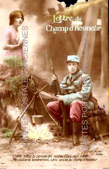 Cartes postales anciennes > CARTES POSTALES > carte postale ancienne > cartes-postales-ancienne.com Militaire Fantaisie