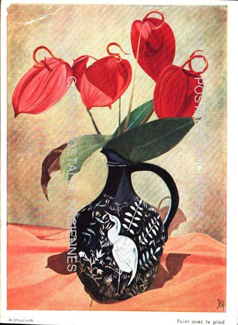 Cartes postales anciennes > CARTES POSTALES > carte postale ancienne > cartes-postales-ancienne.com Fleurs avec vase