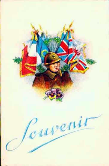 Cartes postales anciennes > CARTES POSTALES > carte postale ancienne > cartes-postales-ancienne.com Militaire Drapeaux