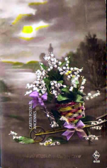 Cartes postales anciennes > CARTES POSTALES > carte postale ancienne > cartes-postales-ancienne.com Fleurs avec vase