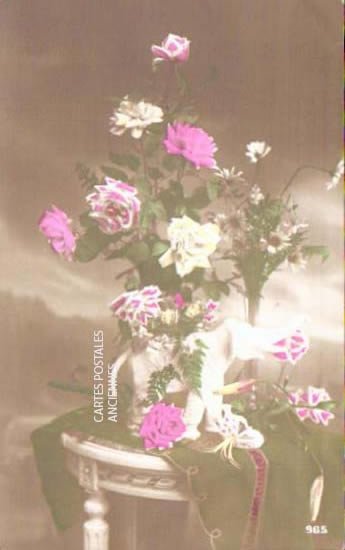 Cartes postales anciennes > CARTES POSTALES > carte postale ancienne > cartes-postales-ancienne.com Fleurs avec vase