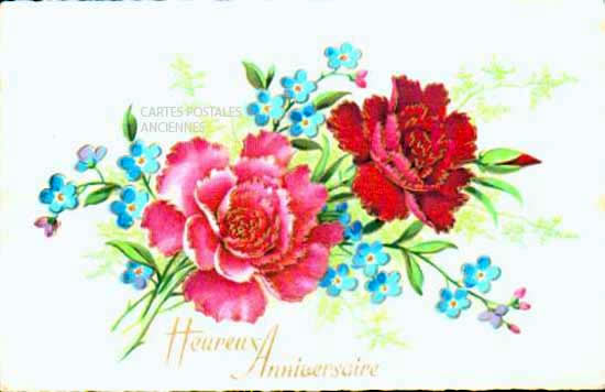 Cartes postales anciennes > CARTES POSTALES > carte postale ancienne > cartes-postales-ancienne.com Anniversaire