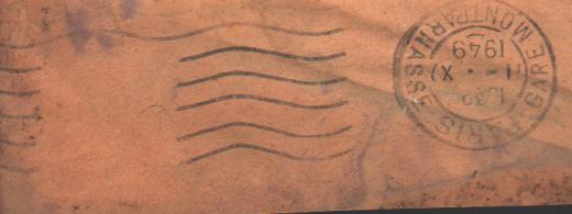 Postage stamps postal mark Annee 1949