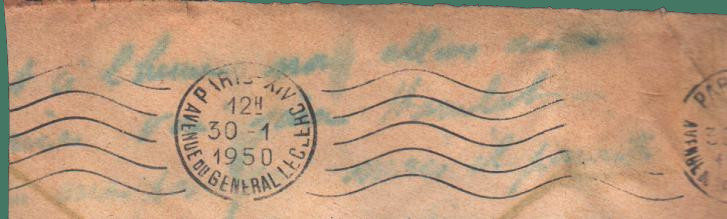 Postage stamps postal mark Annee 1950